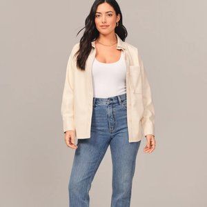 ABERCROMBIE Curve Love Ultra High Rise Ankle Straight Jean